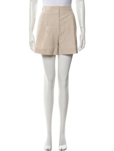Pre-owned Veronica Beard Striped Mini Shorts In Neutral