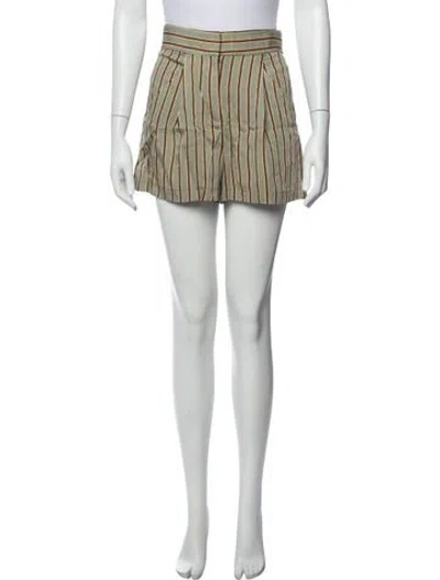 Pre-owned Veronica Beard Striped Mini Shorts In Neutrals