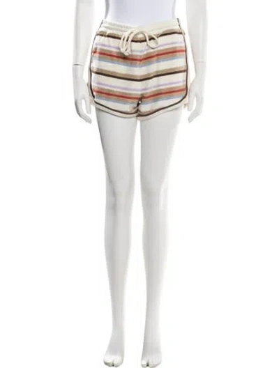 Pre-owned Veronica Beard Striped Mini Shorts W/ Tags In Orange