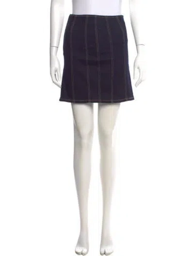 Pre-owned Veronica Beard Striped Mini Skirt In Brown