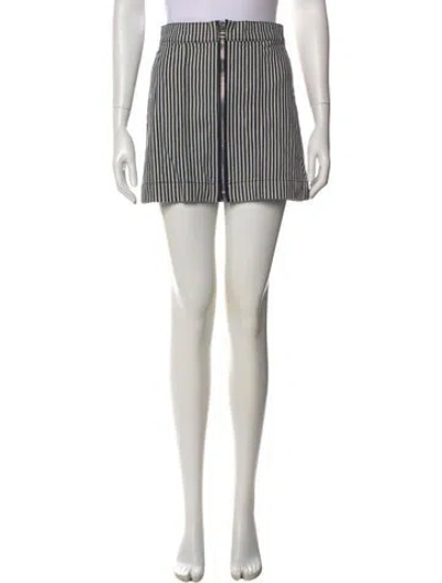 Pre-owned Veronica Beard Striped Mini Skirt In Multi