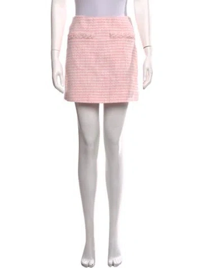 Pre-owned Veronica Beard Striped Mini Skirt In Pink