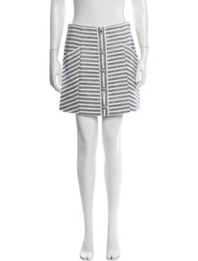 Pre-owned Veronica Beard Striped Mini Skirt W/ Tags In Blue