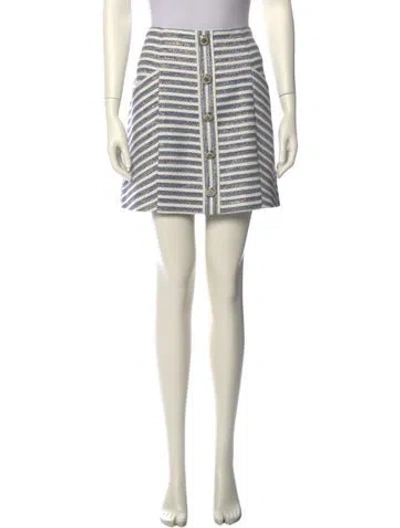 Pre-owned Veronica Beard Striped Mini Skirt W/ Tags In Neutral