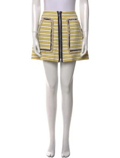 Pre-owned Veronica Beard Striped Mini Skirt W/ Tags In White