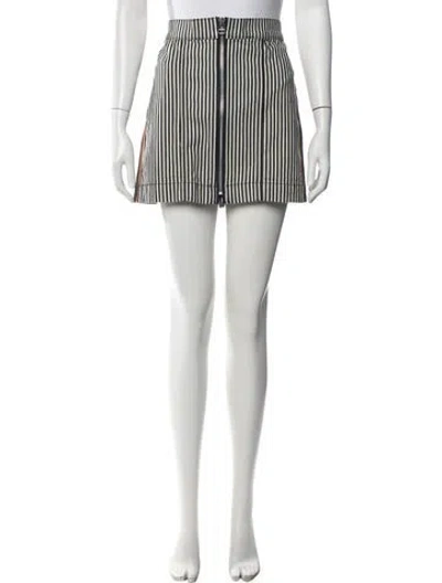 Pre-owned Veronica Beard Striped Mini Skirt W/ Tags In White