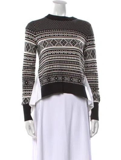 Pre-owned Veronica Beard Striped Mock Neck Sweater In Multi