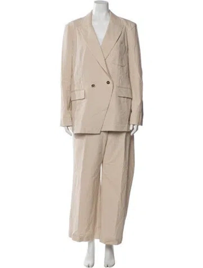 Pre-owned Veronica Beard Striped Pantsuit In Neutral