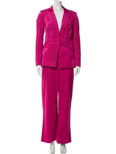 Pre-owned Veronica Beard Striped Pantsuit In Pink