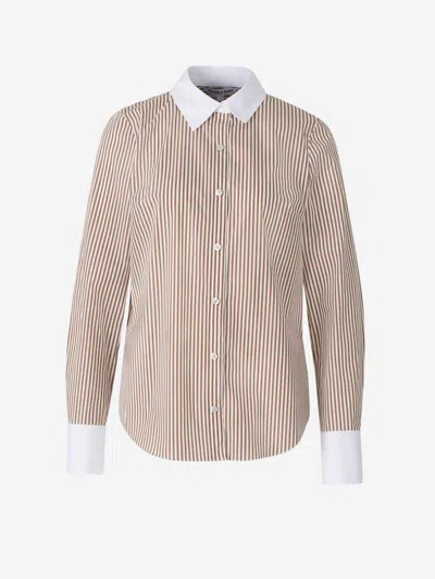Veronica Beard Long-sleeved Shirt In Brown