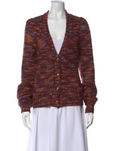 Pre-owned Veronica Beard Striped Plunge Neckline Sweater W/ Tags In Multi