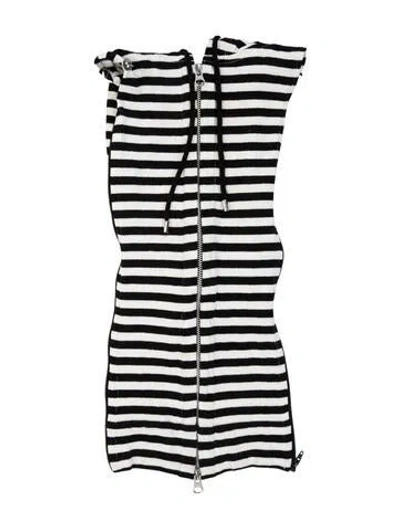 Pre-owned Veronica Beard Striped Scarf In Black