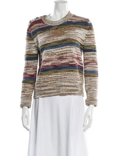 Pre-owned Veronica Beard Striped Scoop Neck Sweater In Blue