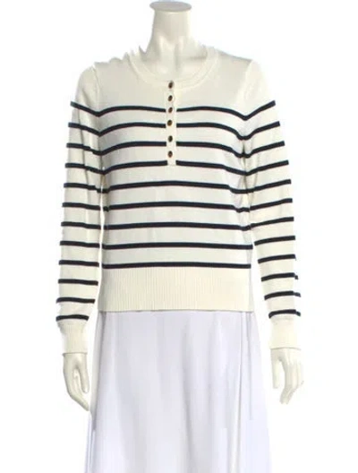 Pre-owned Veronica Beard Striped Scoop Neck Sweater In Multi