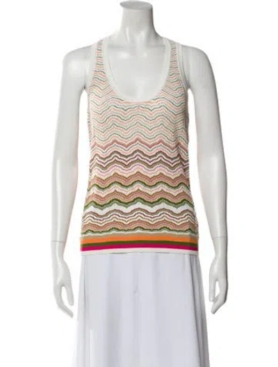Pre-owned Veronica Beard Striped Scoop Neck Sweater In Multi