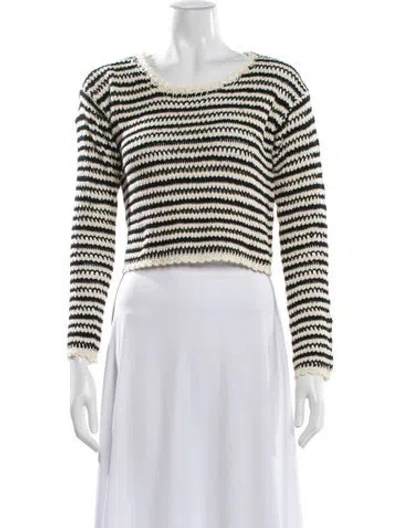 Pre-owned Veronica Beard Striped Scoop Neck Sweater In Multi