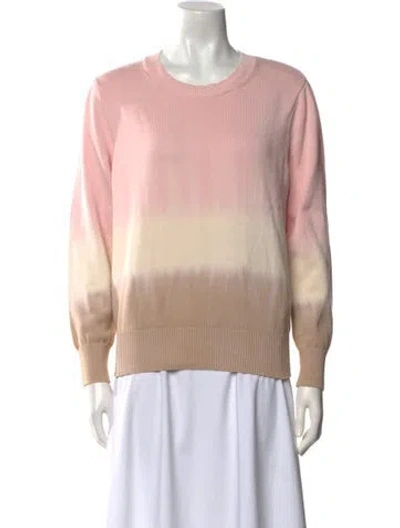 Pre-owned Veronica Beard Striped Scoop Neck Sweater In Pink