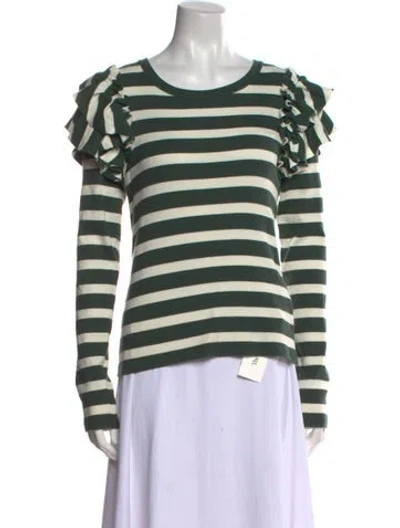 Pre-owned Veronica Beard Striped Scoop Neck Top In Multi
