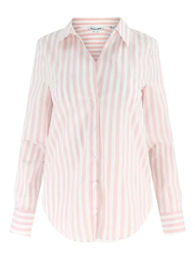 Veronica Beard Striped Shirt In Pink