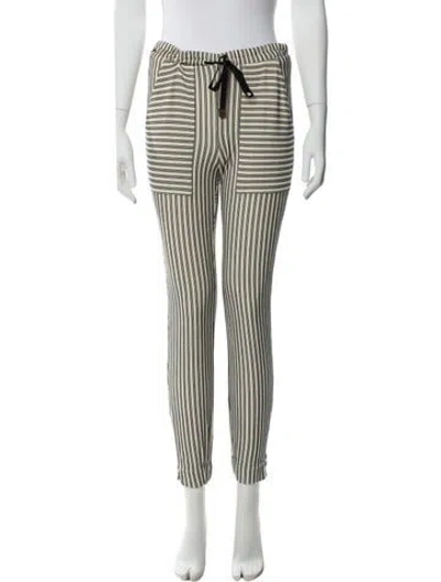 Pre-owned Veronica Beard Striped Skinny Leg Pants In Blue