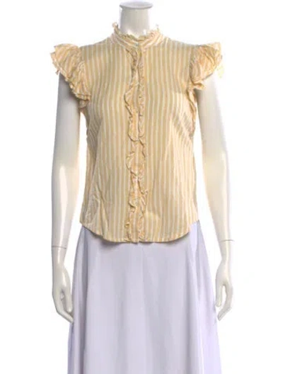 Pre-owned Veronica Beard Striped Sleeveless Blouse In Multi