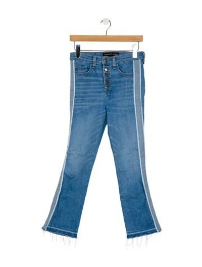 Pre-owned Veronica Beard Striped Straight Leg Pants In Blue