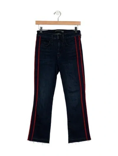 Pre-owned Veronica Beard Striped Straight Leg Pants In Blue