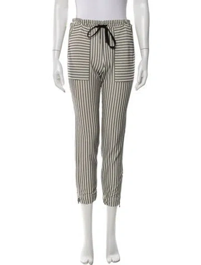 Pre-owned Veronica Beard Striped Straight Leg Pants In Neutral