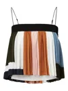 Veronica Beard Janie Top Dove Multi In Multi