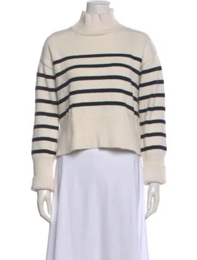 Pre-owned Veronica Beard Striped Turtleneck Sweatshirt