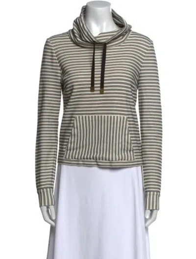 Pre-owned Veronica Beard Striped Turtleneck Top In Multi