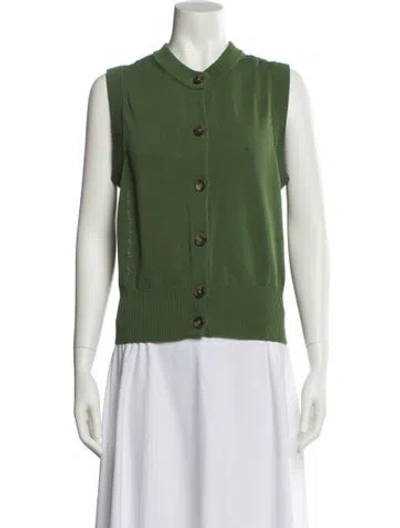 Pre-owned Veronica Beard Striped Vest In Green