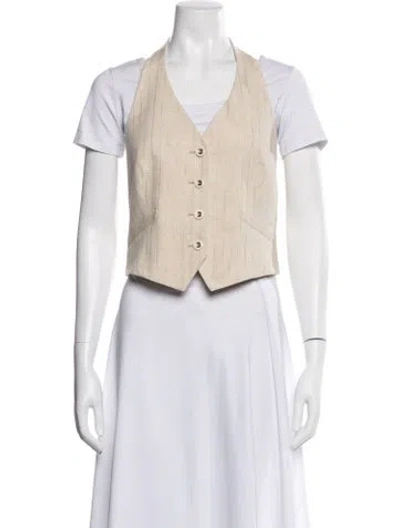 Pre-owned Veronica Beard Striped Vest In Neutral