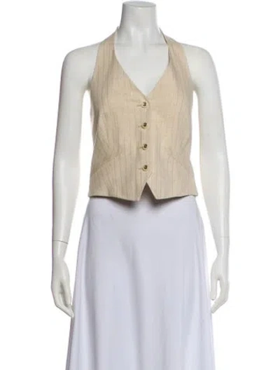 Pre-owned Veronica Beard Striped Vest W/ Tags In Neutral