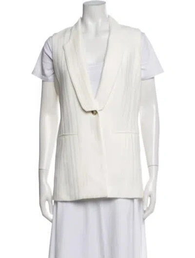Pre-owned Veronica Beard Striped Vest In White