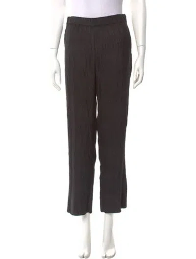 Pre-owned Veronica Beard Striped Wide Leg Pants In Black