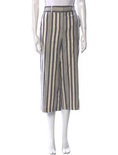 Pre-owned Veronica Beard Striped Wide Leg Pants In Blue