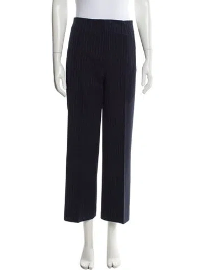 Pre-owned Veronica Beard Striped Wide Leg Pants In Blue