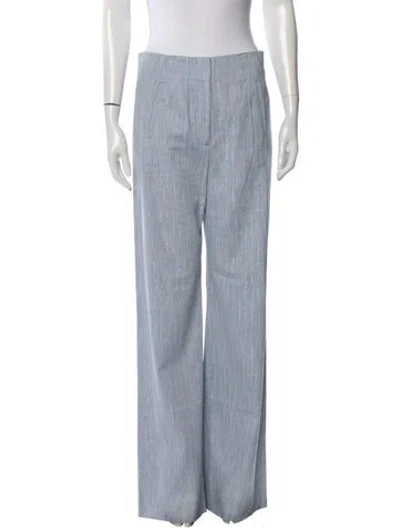 Pre-owned Veronica Beard Striped Wide Leg Pants In Blue