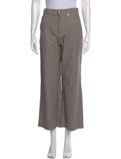 Pre-owned Veronica Beard Striped Wide Leg Pants In Blue