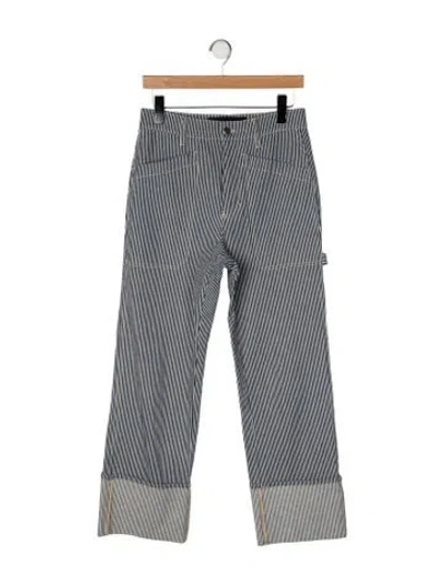 Pre-owned Veronica Beard Striped Wide Leg Pants In Multi