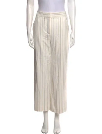 Pre-owned Veronica Beard Striped Wide Leg Pants In Neutral