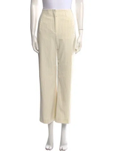 Pre-owned Veronica Beard Striped Wide Leg Pants In Neutral