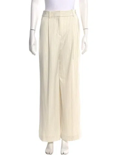 Pre-owned Veronica Beard Striped Wide Leg Pants In Neutral