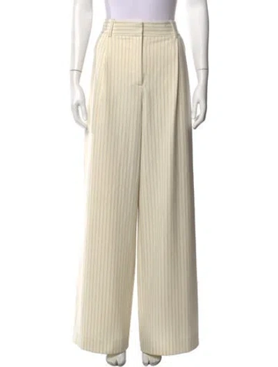 Pre-owned Veronica Beard Striped Wide Leg Pants In Neutrals
