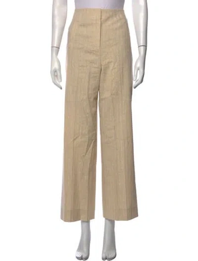 Pre-owned Veronica Beard Striped Wide Leg Pants In Neutrals