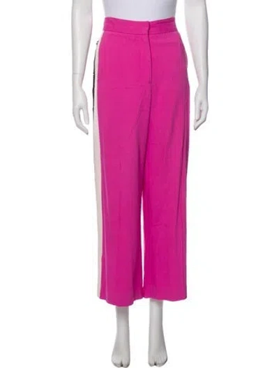 Pre-owned Veronica Beard Striped Wide Leg Pants In Pink