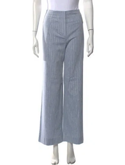 Pre-owned Veronica Beard Striped Wide Leg Pants W/ Tags In Blue