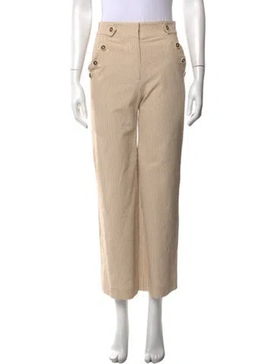 Pre-owned Veronica Beard Striped Wide Leg Pants W/ Tags In Neutral