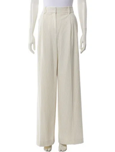 Pre-owned Veronica Beard Striped Wide Leg Pants W/ Tags In Neutral